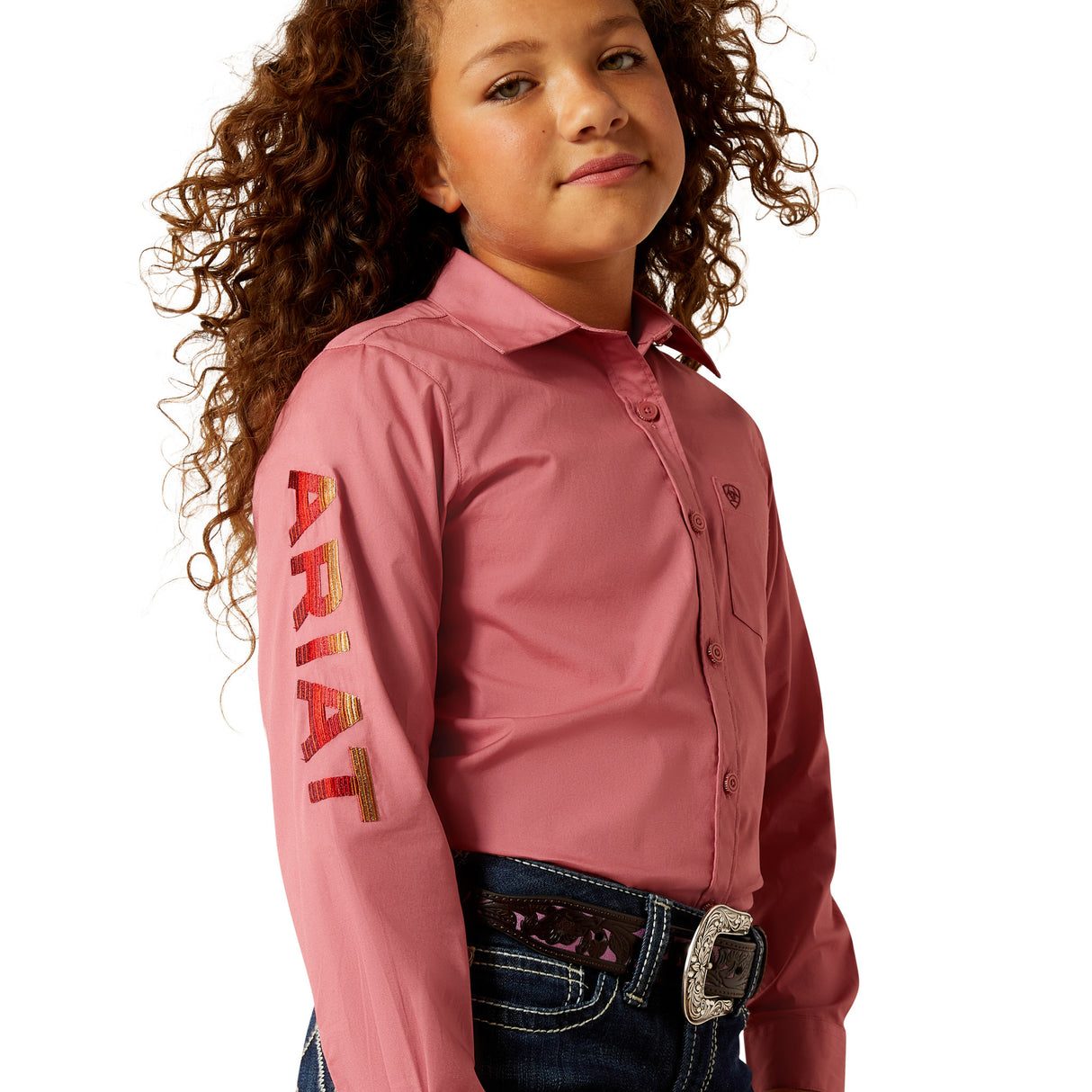 Chemise Western Team Kirby Stretch Mauvewood- Fille