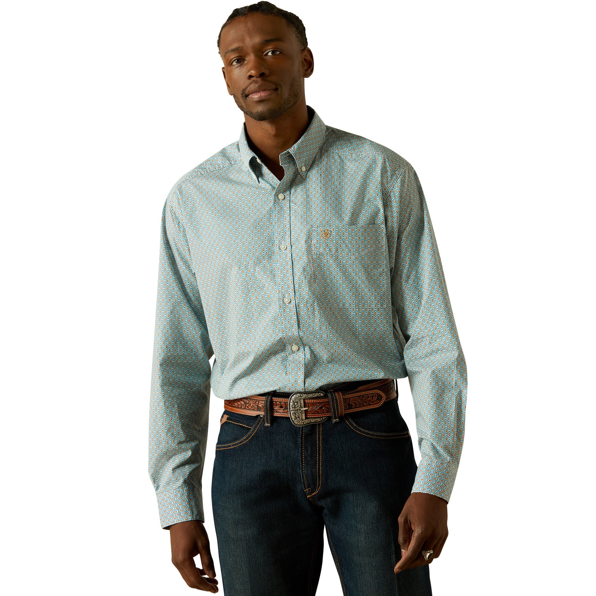 Chemise Western Classique Ariat Pro Series Gadiel Pour Homme Brique 75100546491