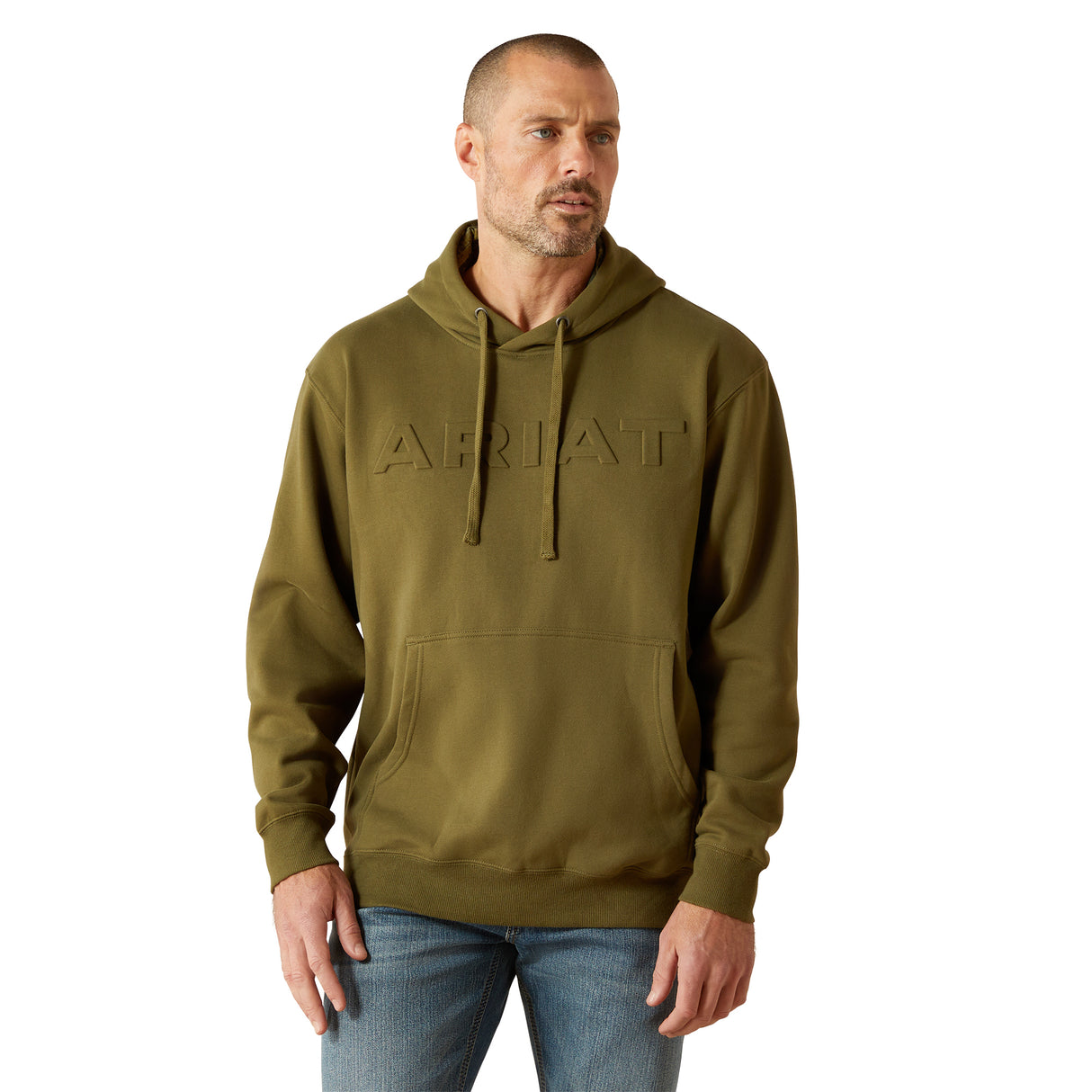 Hoodie Embossé Winter Moss - Homme