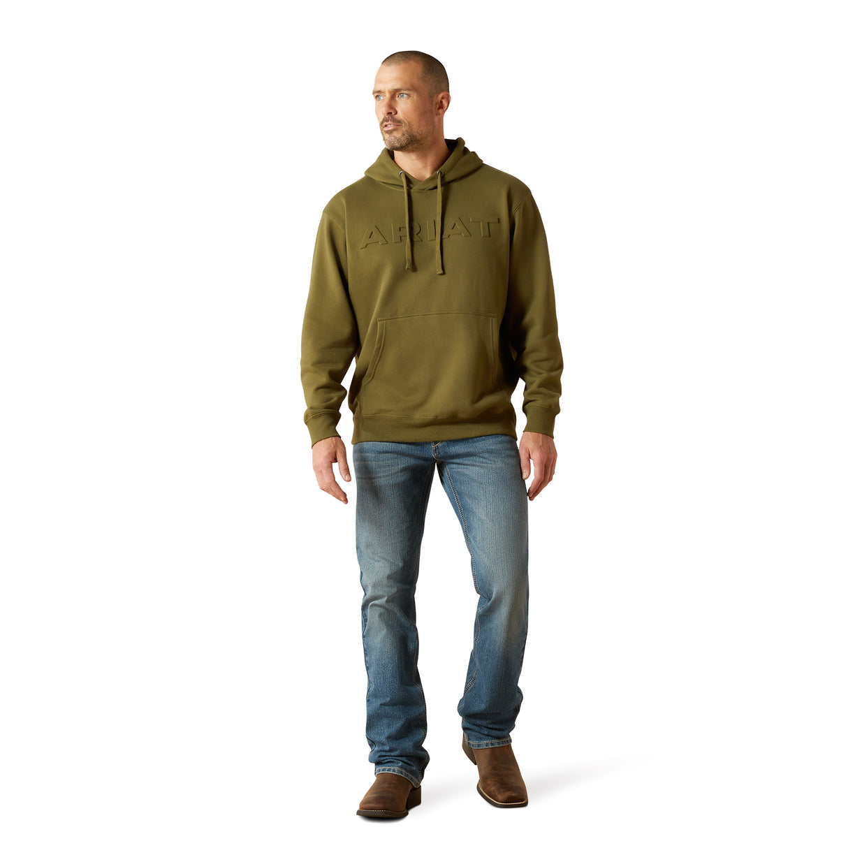 Hoodie Embossé Winter Moss - Homme