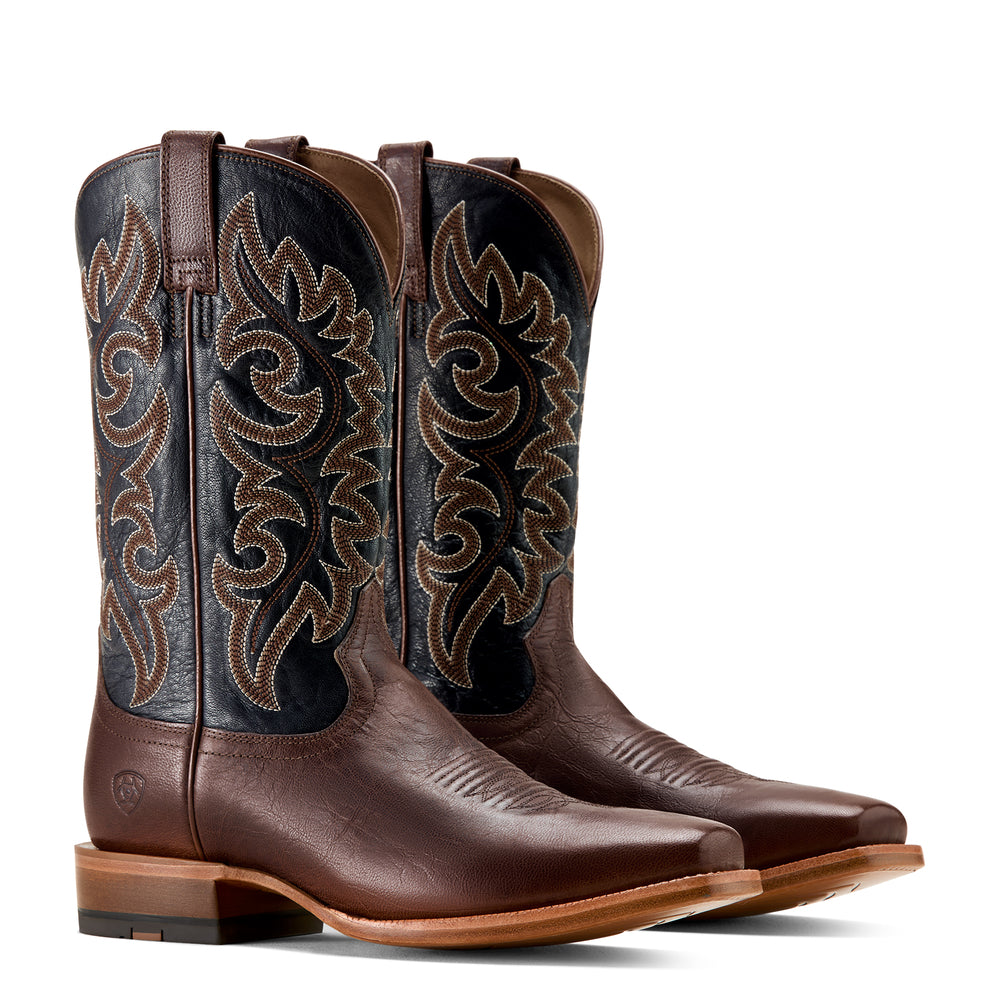 Bottes Western Highbluff à bout carré Semelle de cuir Hickory Smoke - Homme