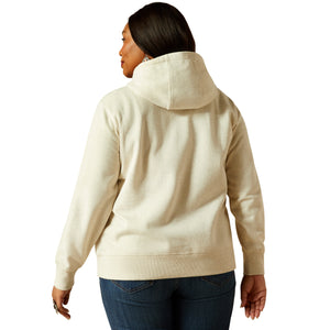 Hoodie Logo Ariat 2.0 Oatmeal - Femme