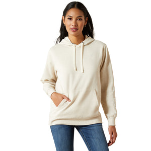 Hoodie Logo Ariat 2.0 Oatmeal - Femme