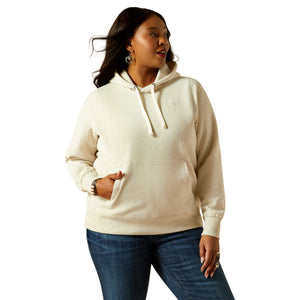 Hoodie Logo Ariat 2.0 Oatmeal - Femme