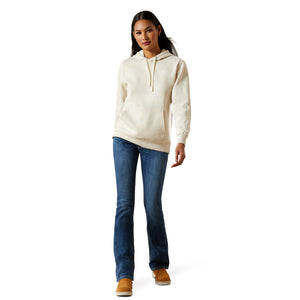 Hoodie Logo Ariat 2.0 Oatmeal - Femme