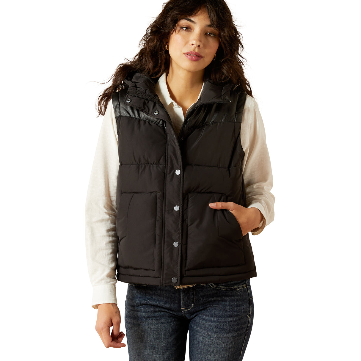 Veste Puffer Sans Manche Frontier Noir - Femme