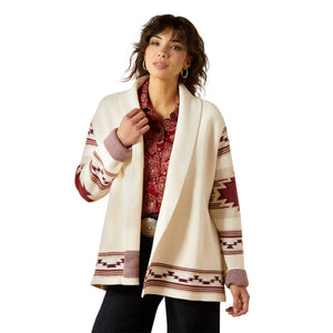 Cardigan Westward Aztecque Crème - Femme
