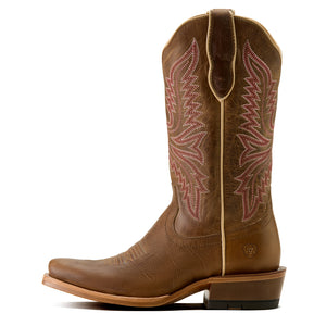 Bottes Western Futurity Flash Totally Tan à semelle de cuir - Femme
