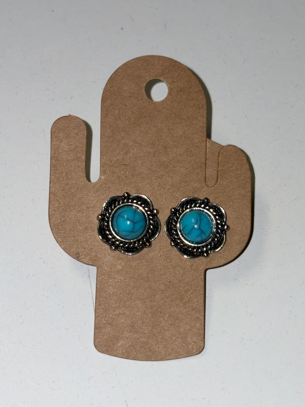 Boucles d'oreilles pierre turquoise