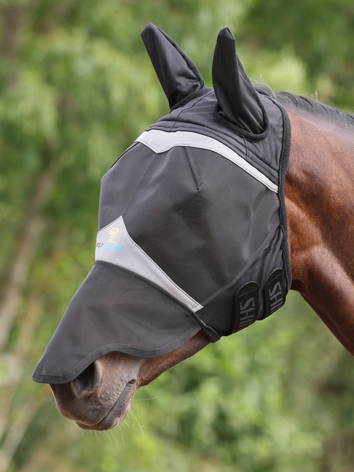 FlyGuard Pro Fine Mesh Fly Mask with Nose and Ears