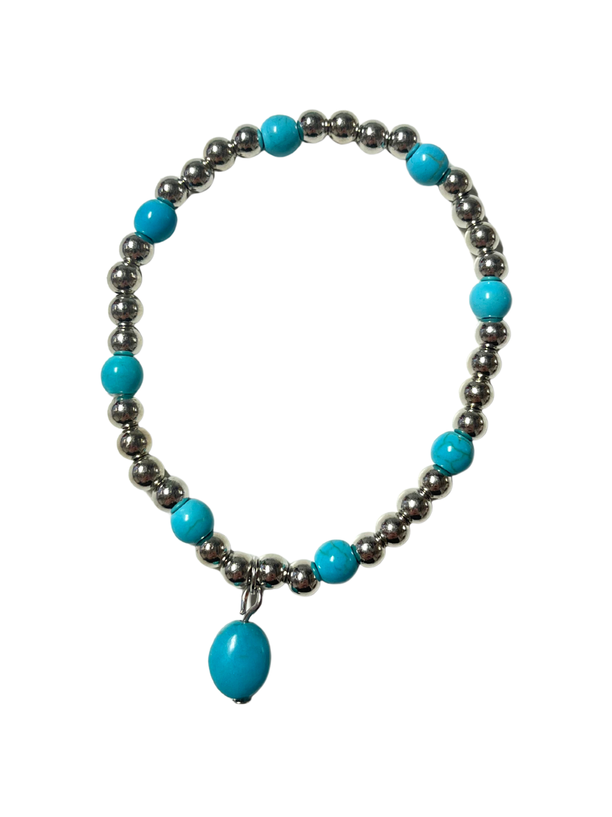 Silver bead bracelet