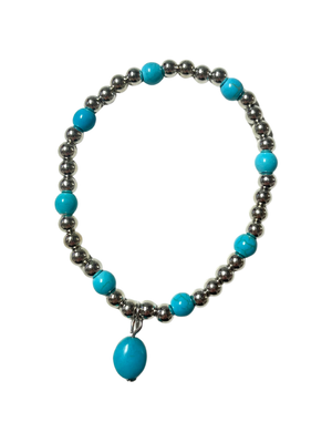 Silver bead bracelet