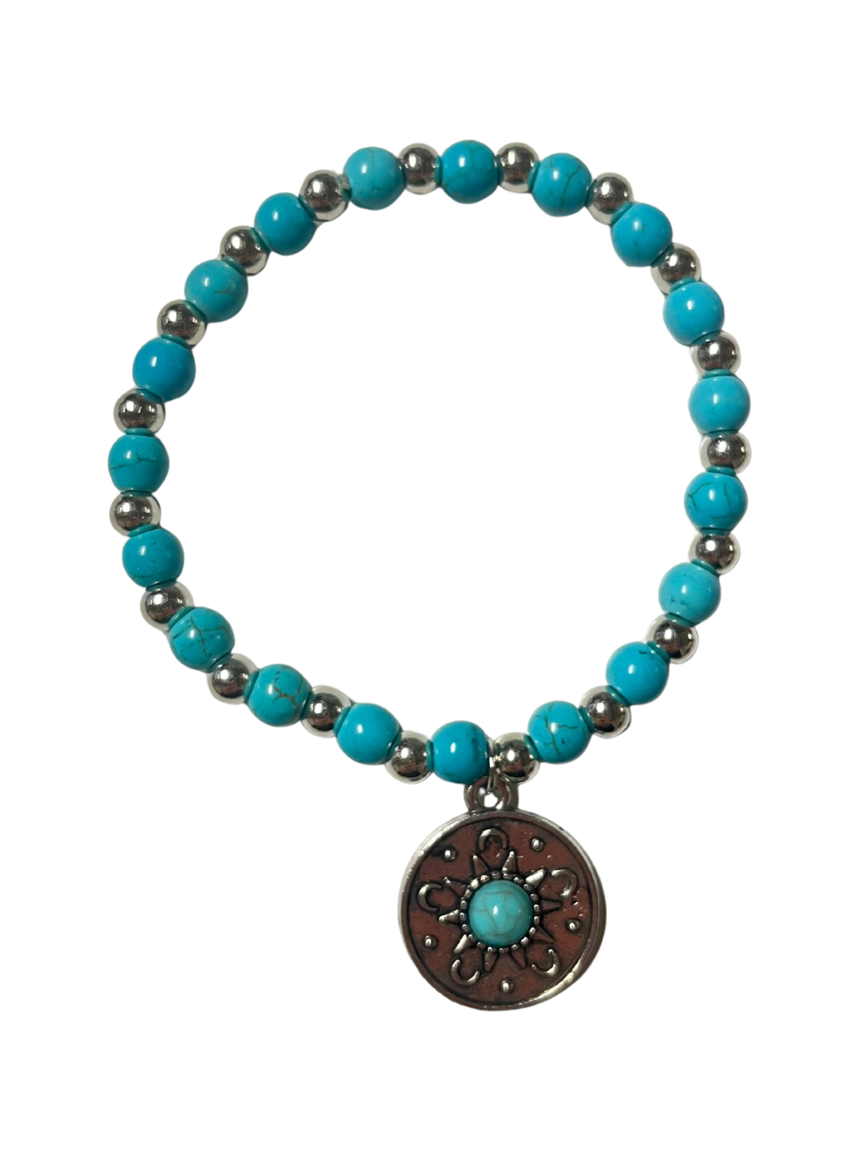 Silver bead bracelet