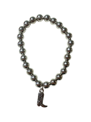 Silver bead bracelet