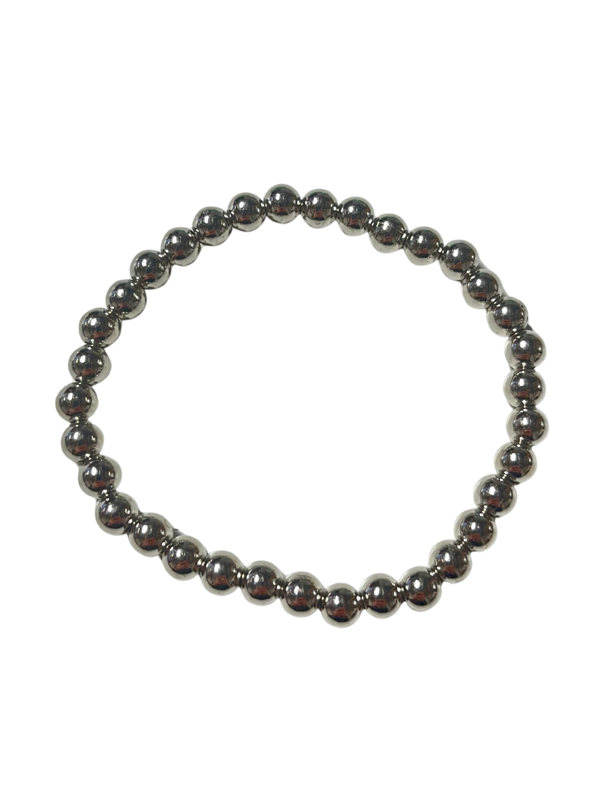 Silver bead bracelet