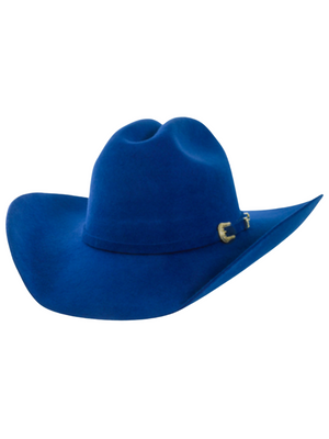 Chapeau Western en feutre Gunslinger Bleu Royal - Adulte