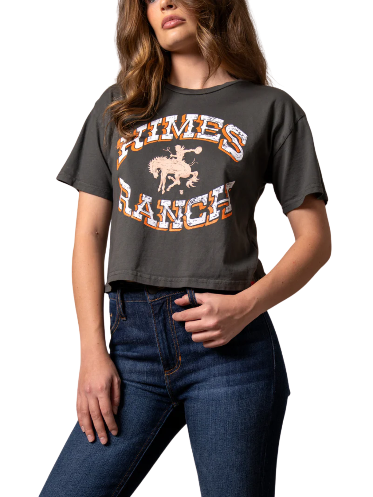 T-Shirt Crop Lucky B Bucking - Femme
