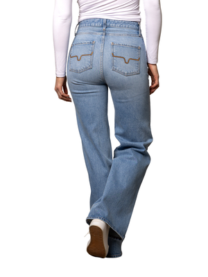 Jeans Western Zoey Light Wash Wide Leg - Femme