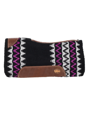 Western Purple Twilight rug with contoured edges. Wool top / felt backing.