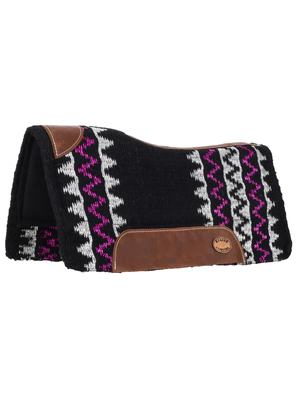 Western Purple Twilight rug with contoured edges. Wool top / felt backing.
