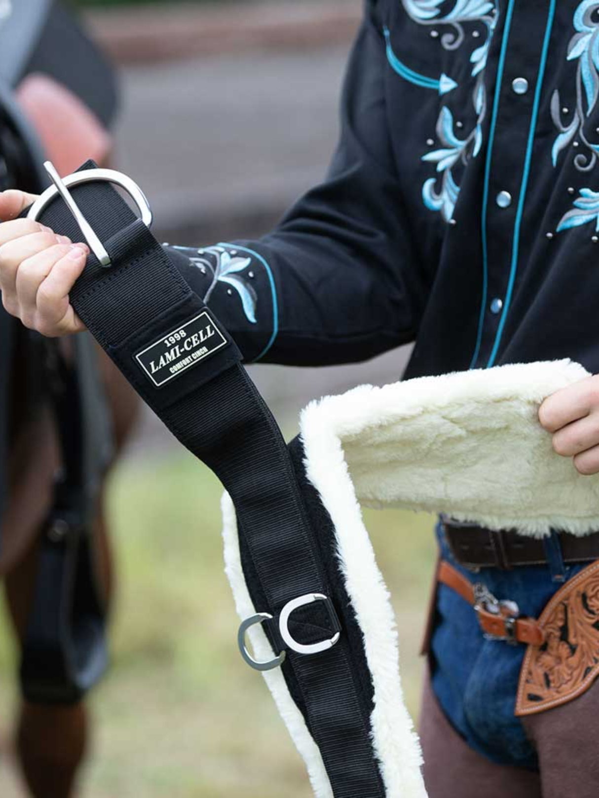 Sangle Western Comfort avec doublure en laine synthétique détachable