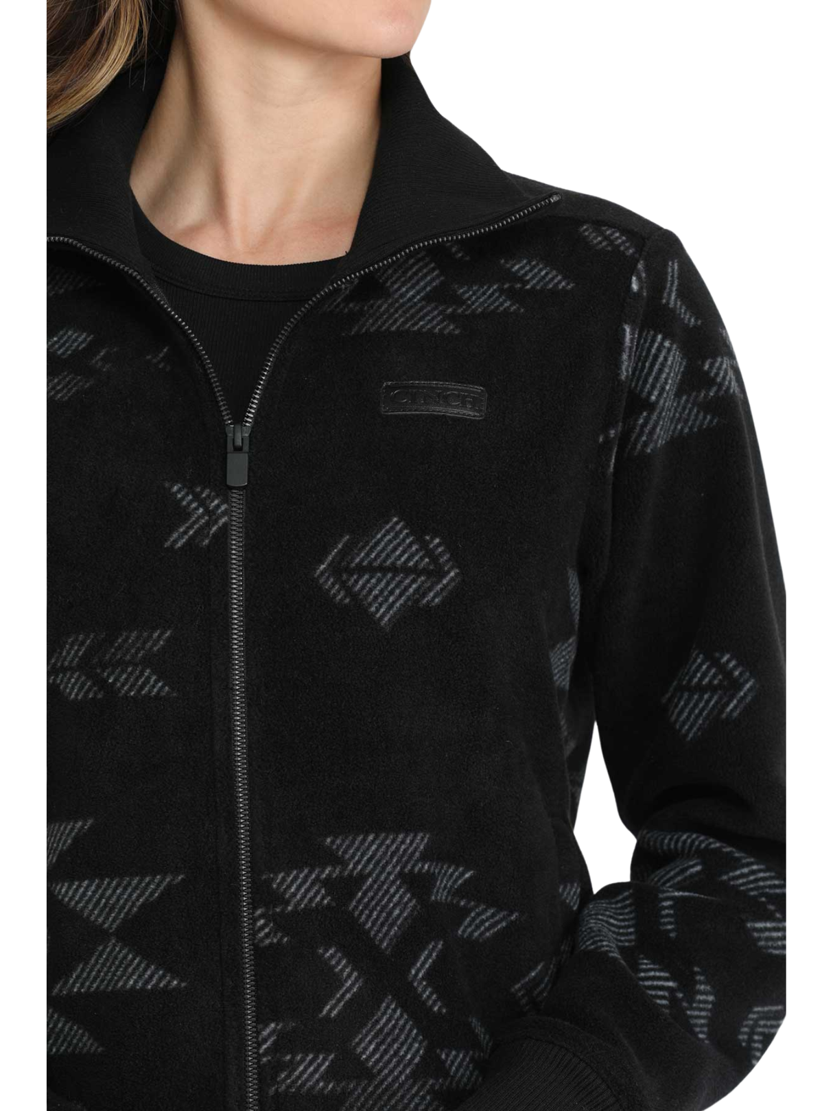 Veste en molleton Imprimé aztèque noir - Femme