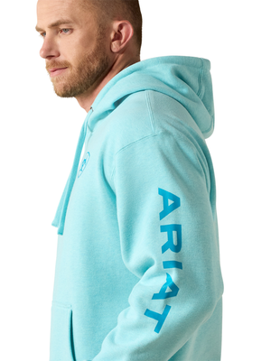 Hoodie Logo Aqua - Homme