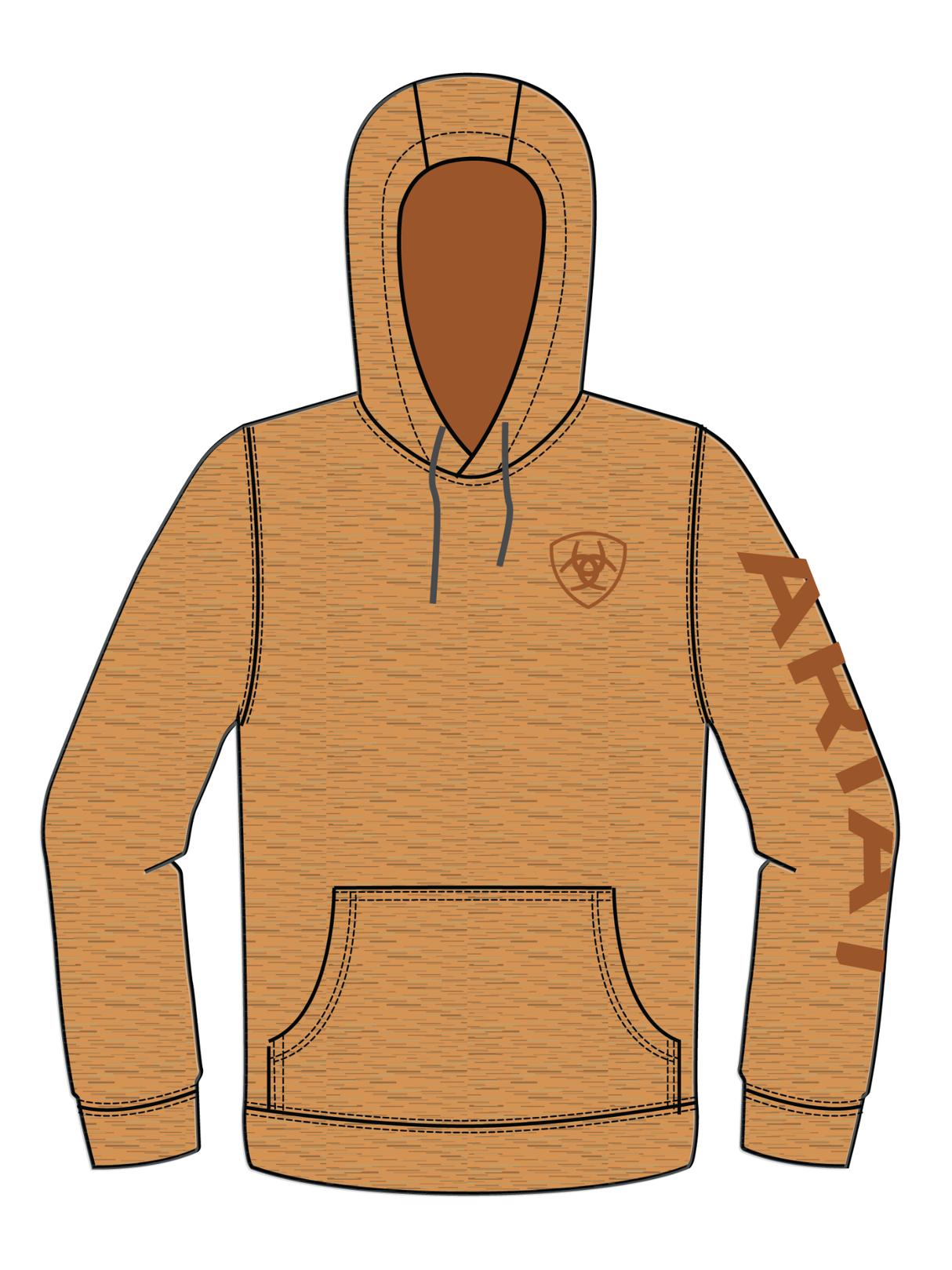 Hoodie Logo Tan - Homme