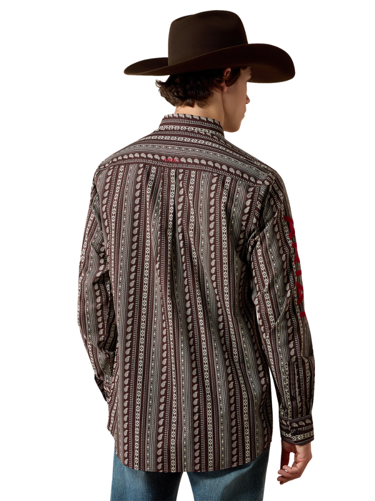 Chemise western Fitted Team Ean Chocolate Plum Southwest Strip - Homme