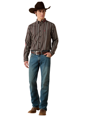 Chemise western Fitted Team Ean Chocolate Plum Southwest Strip - Homme