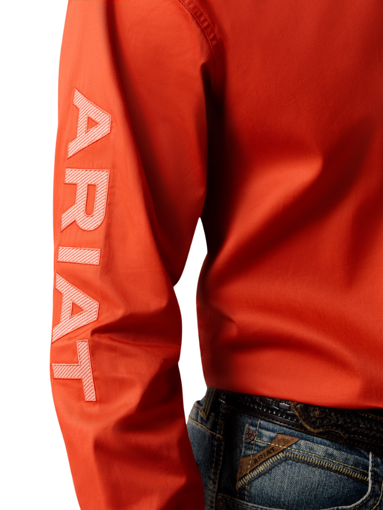 Chemise Team Logo Classic Fit Paprika & Coral Stripe - Homme
