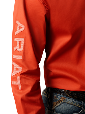 Chemise Team Logo Classic Fit Paprika & Coral Stripe - Homme