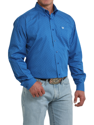 Chemise western Geo Print Royal - Homme