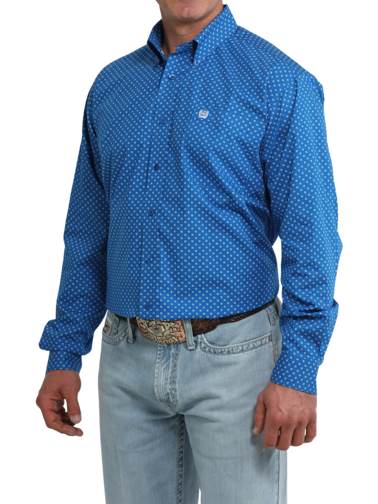 Chemise western Geo Print Royal - Homme
