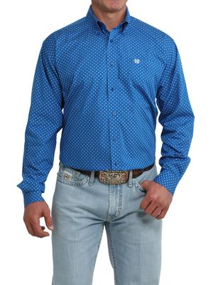 Chemise western Geo Print Royal - Homme