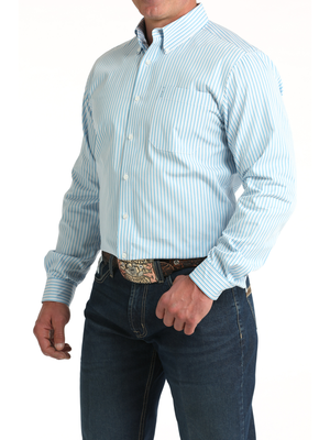 Chemise Western Stripe Baby Blue - Homme