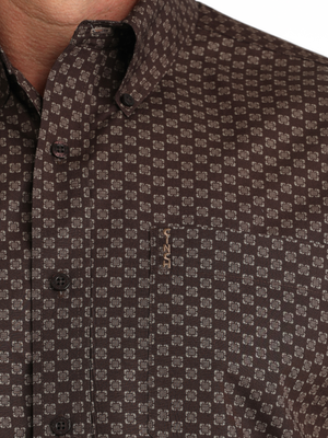 Chemise Western Modern Brown Print - Homme