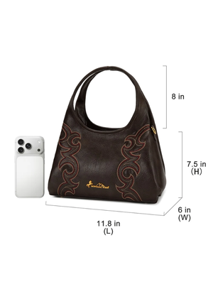 Sac hobo/crossbody Western avec broderie
