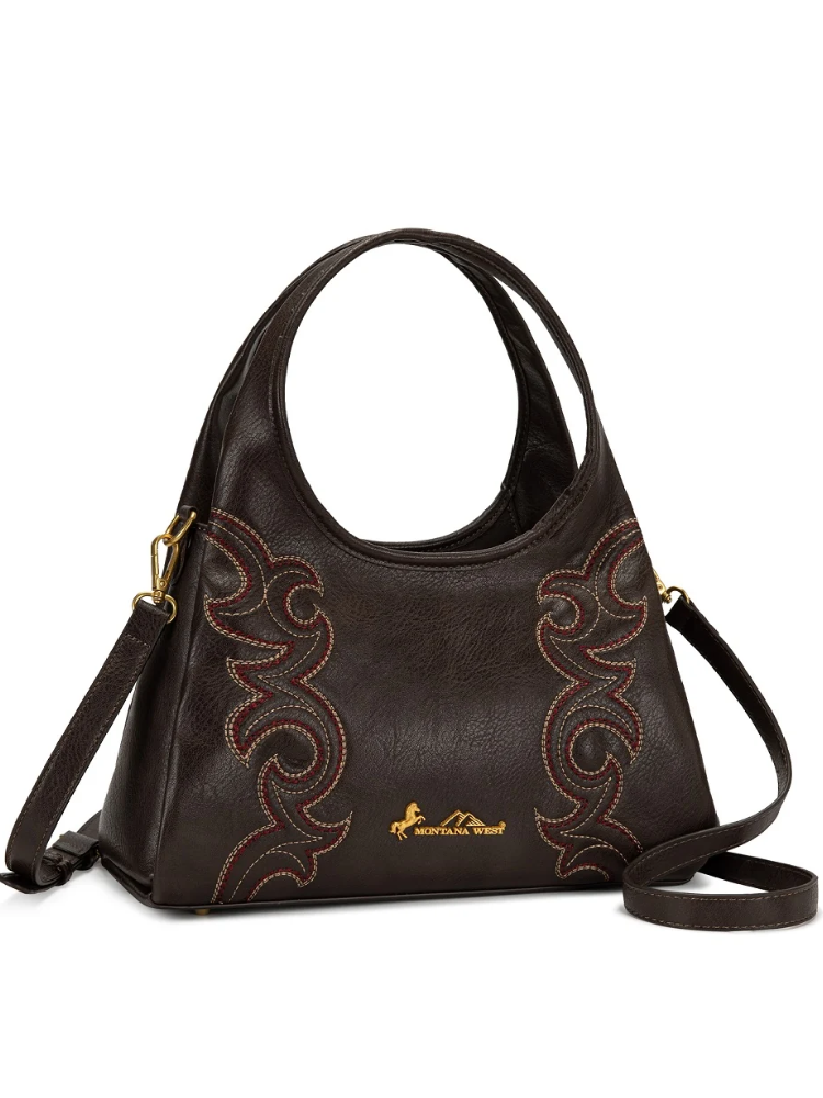 Sac hobo/crossbody Western avec broderie
