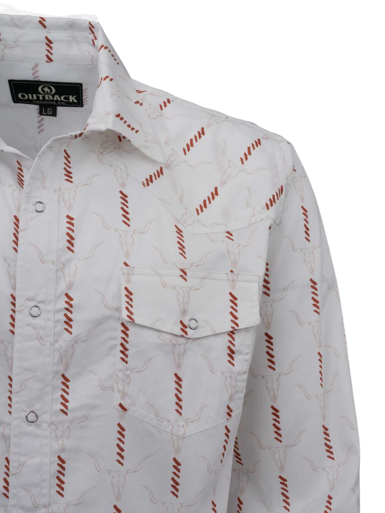 Chemise western Cattle Skull Stripe - Homme