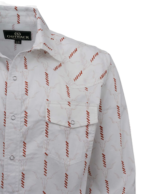 Chemise western Cattle Skull Stripe - Homme