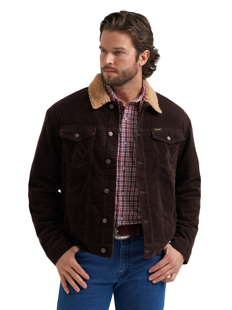 Manteau en velours côtelé Café Noir doublé Sherpa - Homme