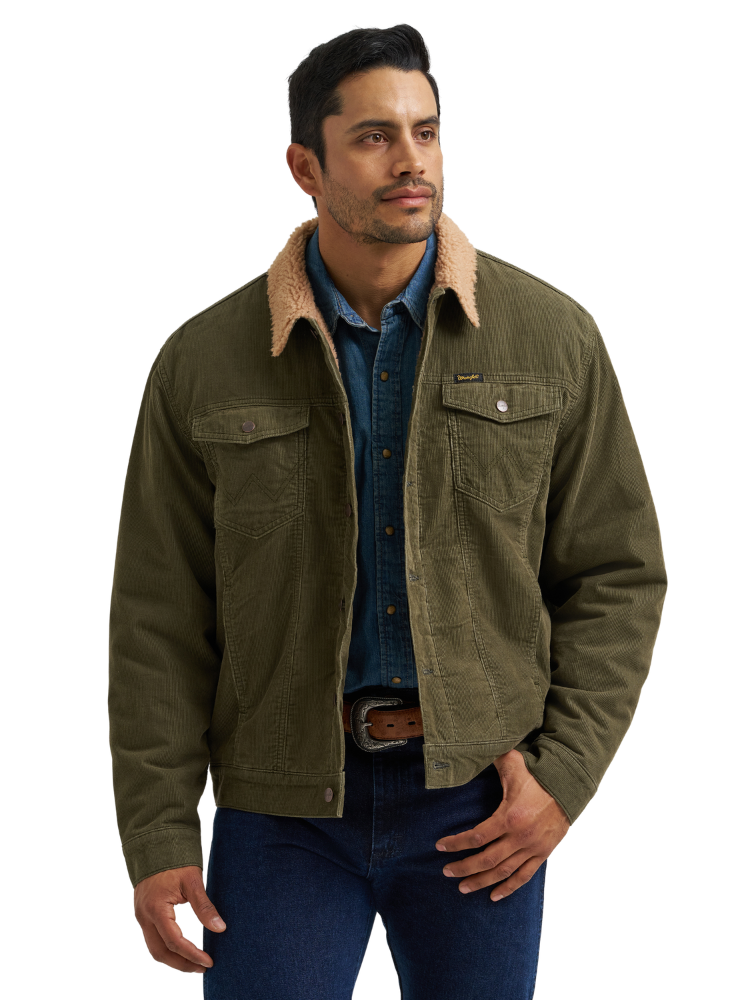 Manteau en velours côtelé doublé Sherpa - Homme