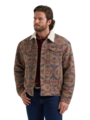Manteau Jacquard doublé Sherpa - Homme
