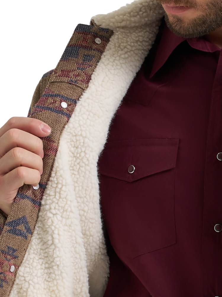 Manteau Jacquard doublé Sherpa - Homme