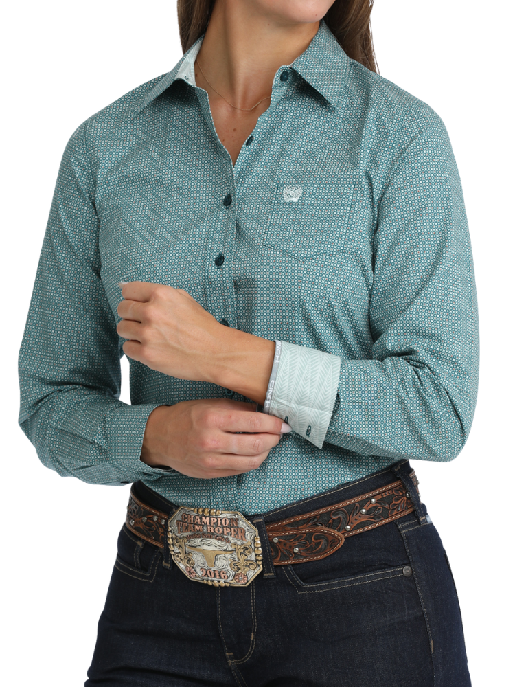 Chemise Western Geo Print - Femme