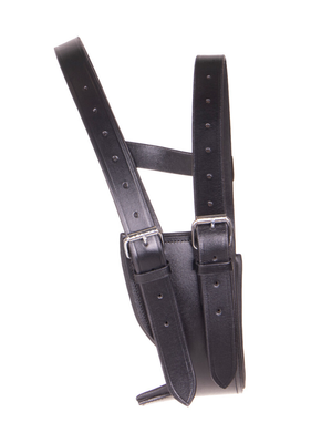 Collier anti-tic à l’air en cuir Noir
