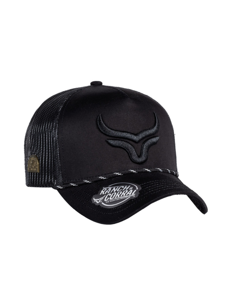 Casquette Trucker Crazy Ranch Tack Western - Maille Arrière Grise, Réglable, Homme