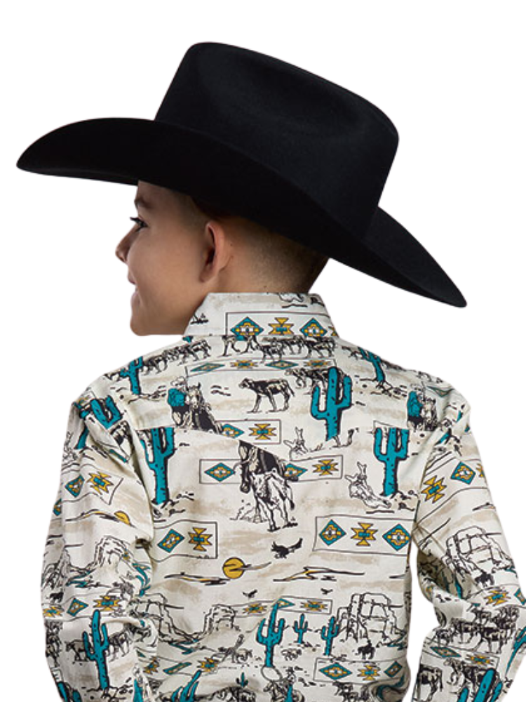 Chemise Western Vintage Postcard - Garçon