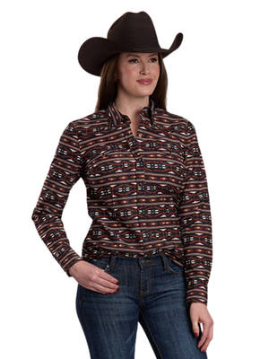 Chemise western Horizontal Aztec - Femme